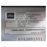 (D-2) 3pc Toshiba Stereo System and...