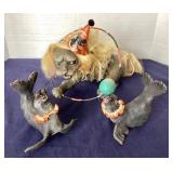 Vergie Lightfoot for Bethany Lowe Circus Lion + Two Seals