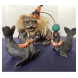 Vergie Lightfoot for Bethany Lowe Circus Lion + Two Seals