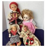 Group of 6 Vintage Dolls