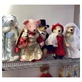 Group of 5 Very Important Bear Co. Plush Bears