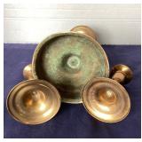 Trio of Vintage Copper Candlesticks