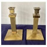 Pair of Antique Bradley & Hubbard Arts and Crafts Candlesticks
