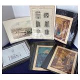 Group of Unframed Architectural Prints and Drawings