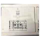 Group of Unframed Architectural Prints and Drawings