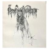 Group of Unframed Harrison Fisher Bookplates from "Hiawatha"