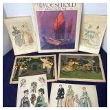 Group of Frameable Vintage Magazine Covers and Bookplates