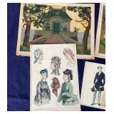 Group of Frameable Vintage Magazine Covers and Bookplates