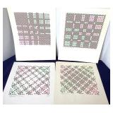 Group of Unframed Modern Geometric Prints by Mary Mortenson