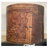 Large Antique Faux Painted Band Box