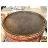 Large Antique Faux Painted Band Box