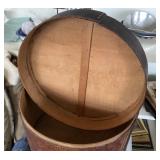 Large Antique Faux Painted Band Box