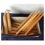 Group of 17 Hand Dipped Beeswax Candles