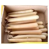 Group of 18 Hand Dipped Beeswax Candles