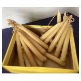 Group of 18 Hand Dipped Beeswax Candles