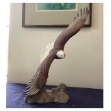 Pair of Ceramic Bald Eagle Sculptures #1