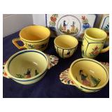 Group of Vintage Quimper Pottery and Tins