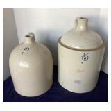 Pair of Antique Red Wing Stoneware Jugs