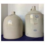 Pair of Antique Red Wing Stoneware Jugs