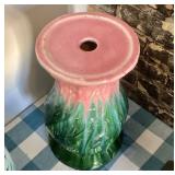 Vintage Majolica Glaze Jardiniere and Pedestal