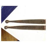 Wonderful Pair Antique Hand Wrought Strap Hinges