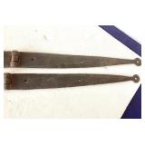 Wonderful Pair Antique Hand Wrought Strap Hinges