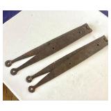 Wonderful Pair Antique Hand Wrought Strap Hinges