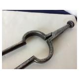 Antique Wrought Iron Fireplace Hearth Tongs