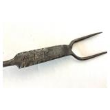 Antique Hand Wrought Meat Fork and Ladle