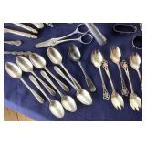 Large Group Assorted Vintage Silverplate