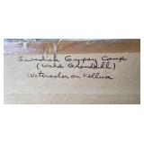 Vintage Watercolor on Velum: "Swedish Gypsy Camp"