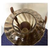 Midcentury Modeline Style Sculpted Walnut Lamp