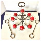 Midcentury Danish Wrought Iron (Candle) Chandelier