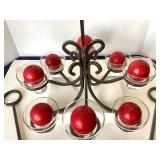 Midcentury Danish Wrought Iron (Candle) Chandelier