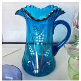 Group of Victorian and Modern Decorated and Colored Glassware