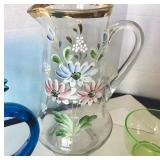 Group of Victorian and Modern Decorated and Colored Glassware