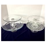 Group of 4 Vintage Glass Cake Stands
