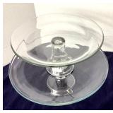 Group of 4 Vintage Glass Cake Stands