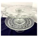 Group of 4 Vintage Glass Cake Stands