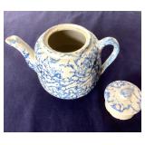 Antique Spongeware Teapot