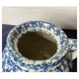 Antique Spongeware Beanpot