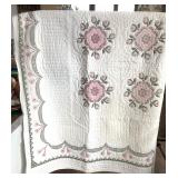 Vintage Cross Stitch Quilt + Rukotvorine (Swedish) Blanket