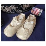 Group of Vintage Shoes, Boots, Hat Boxes and Belts