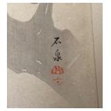 Pair of Antique Japanese Watercolor Paintings on Silk