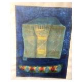 Hiroyuki Tajima Woodblock Print: "The Decorated Tomb of Ancient Japan"