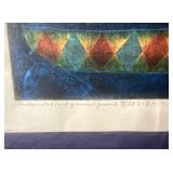 Hiroyuki Tajima Woodblock Print: "The Decorated Tomb of Ancient Japan"