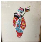 Trio of Vintage Japanese Oshie-Hagoita Artwork