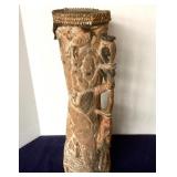 Carved Vintage Papua New Guinea Drum