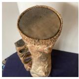 Carved Vintage Papua New Guinea Drum