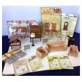 Group of Dollhouse Miniature Furniture and Fixtures